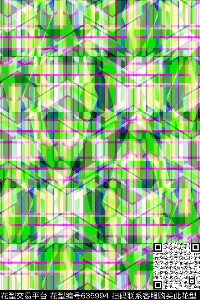 蓝色格子格子条纹苏格兰格传统印花华亿平台下载（图片编号: 635994） - 瓦栏（Walan）