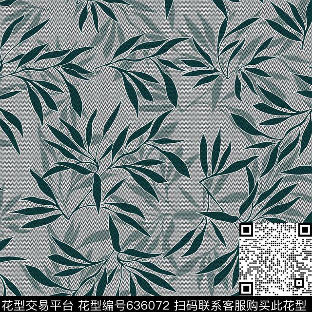 树叶底纹传统印花华亿平台下载（图片编号: 636072） - 瓦栏（Walan）