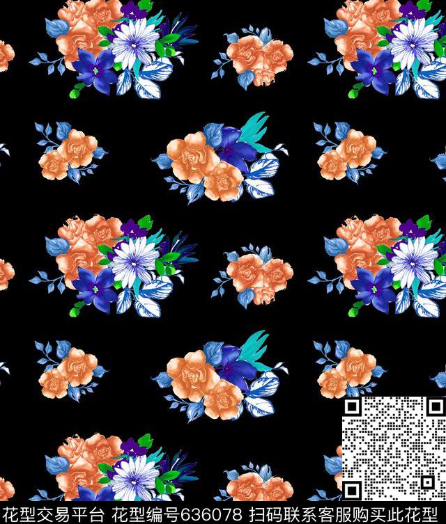 植物花叶传统印花华亿平台下载（图片编号: 636078） - 瓦栏（Walan）