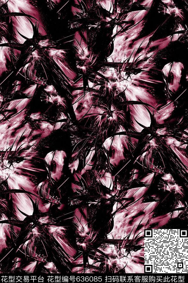 抽象纹理男装数码印花华亿平台下载（图片编号: 636085） - 瓦栏（Walan）