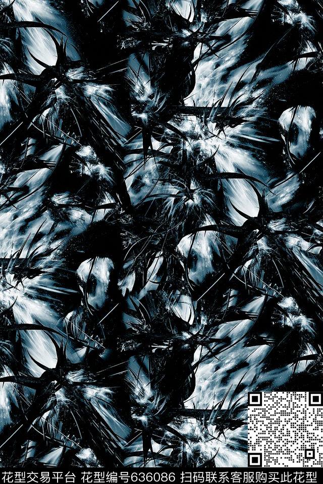 抽象纹理男装数码印花华亿平台下载（图片编号: 636086） - 瓦栏（Walan）