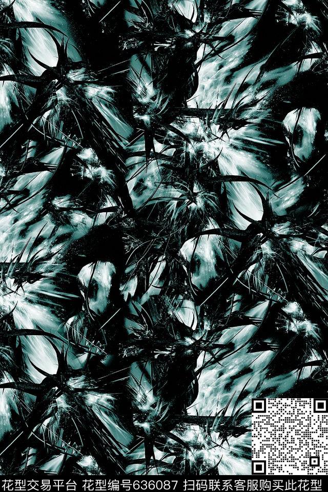 抽象纹理男装数码印花华亿平台下载（图片编号: 636087） - 瓦栏（Walan）