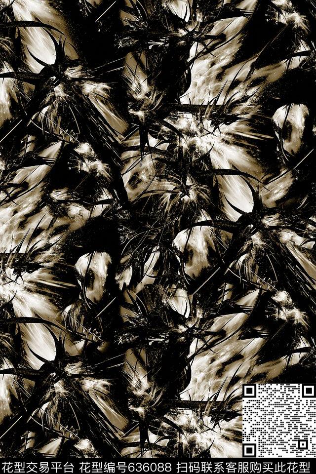 抽象纹理男装数码印花华亿平台下载（图片编号: 636088） - 瓦栏（Walan）