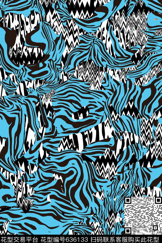 几何直筒裤女装数码印花华亿平台下载（图片编号: 636133） - 瓦栏（Walan）