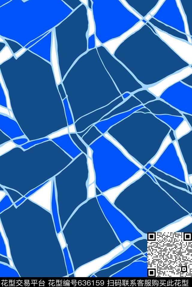 小方块分色三角形传统印花华亿平台下载（图片编号: 636159） - 瓦栏（Walan）