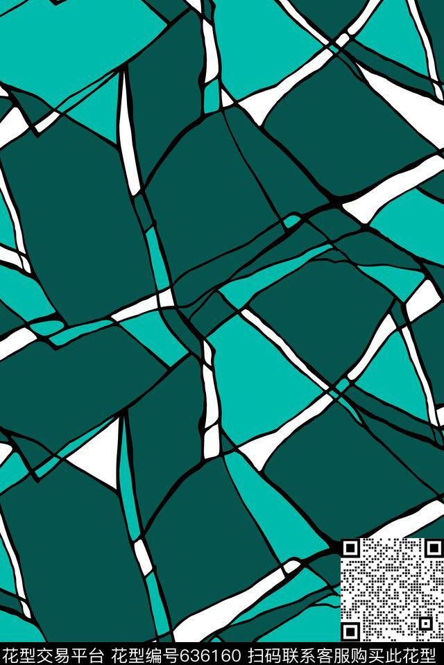 小方块分色三角形传统印花华亿平台下载（图片编号: 636160） - 瓦栏（Walan）