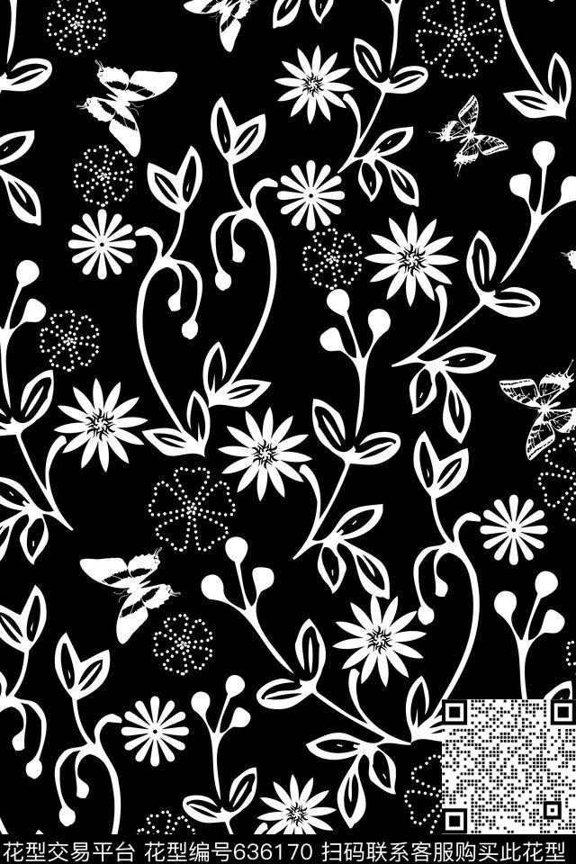 时尚潮流小碎花花朵印花华亿平台下载（图片编号: 636170） - 瓦栏（Walan）