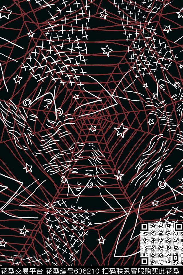 原创抽象线条英伦传统印花华亿平台下载（图片编号: 636210） - 瓦栏（Walan）