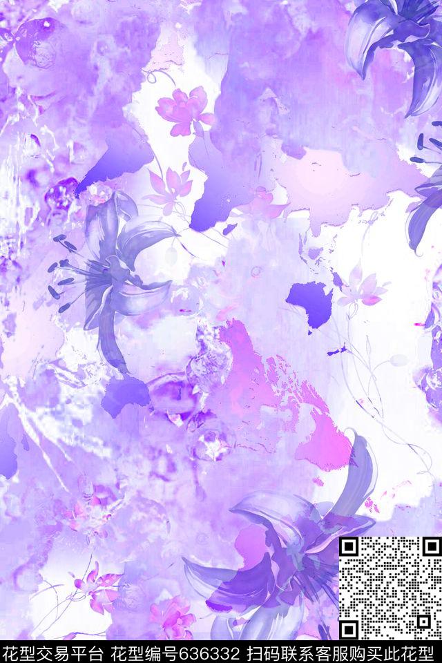 面料连衣裙流行时尚数码印花华亿平台下载（图片编号: 636332） - 瓦栏（Walan）