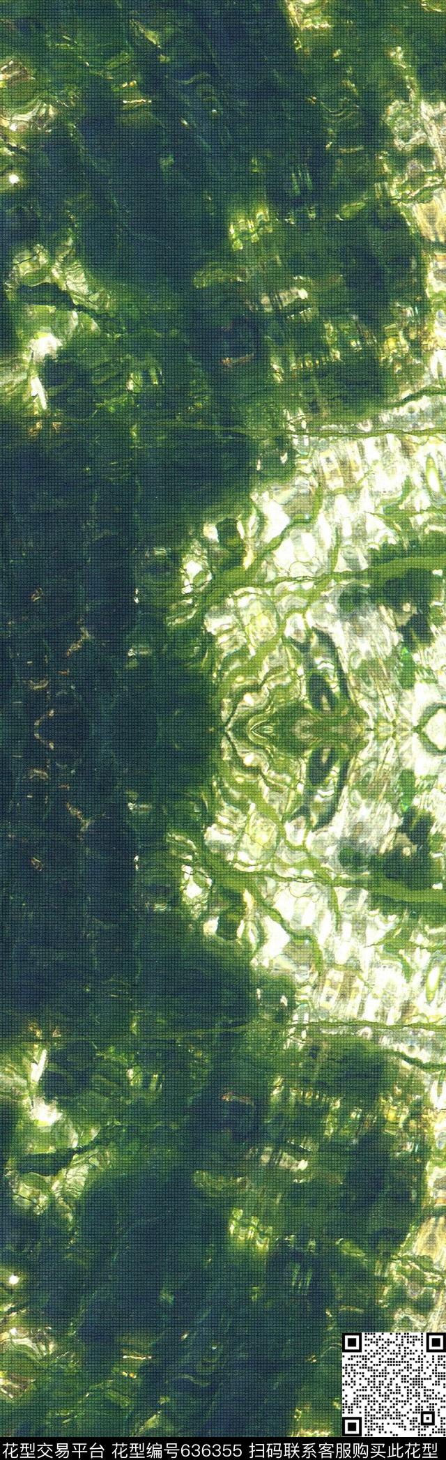 亚麻绿色抽象数码印花华亿平台下载（图片编号: 636355） - 瓦栏（Walan）