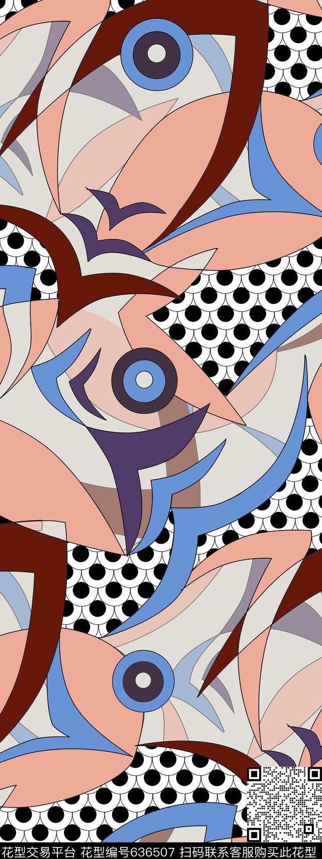 大气时尚几何复古典雅传统印花华亿平台下载（图片编号: 636507） - 瓦栏（Walan）