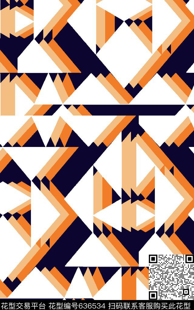 不规则几何方格菱形传统印花华亿平台下载（图片编号: 636534） - 瓦栏（Walan）