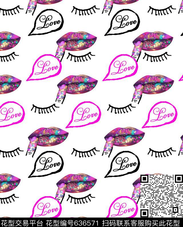 时尚几何抽象数码印花华亿平台下载（图片编号: 636571） - 瓦栏（Walan）