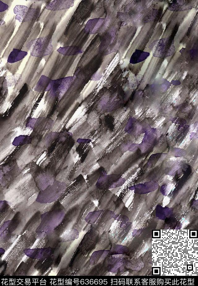 笔触纹理数码印花华亿平台下载（图片编号: 636695） - 瓦栏（Walan）