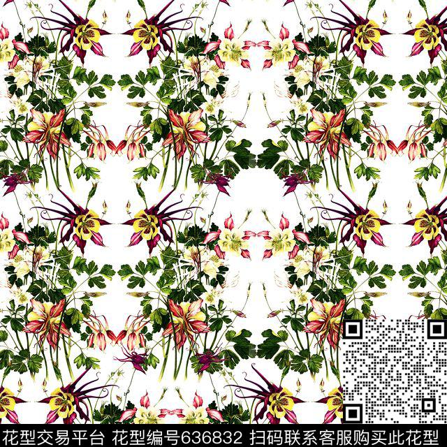 小碎花花朵花卉数码印花华亿平台下载（图片编号: 636832） - 瓦栏（Walan）