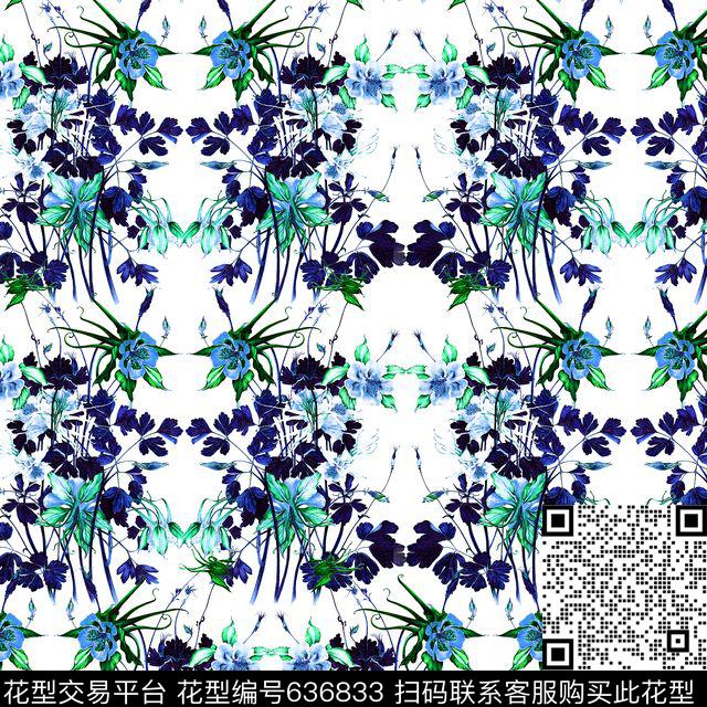 小碎花花朵花卉数码印花华亿平台下载（图片编号: 636833） - 瓦栏（Walan）