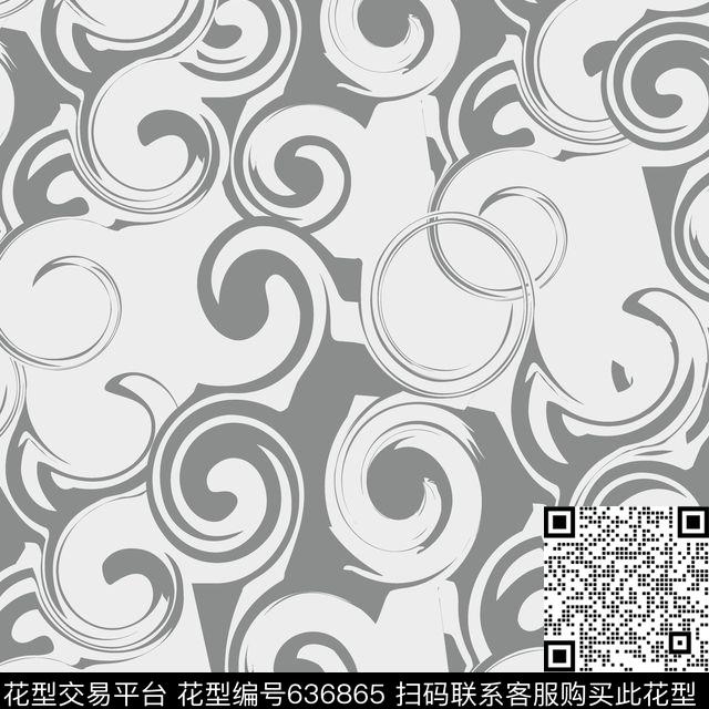 不规则几何圆圈圆形数码印花华亿平台下载（图片编号: 636865） - 瓦栏（Walan）