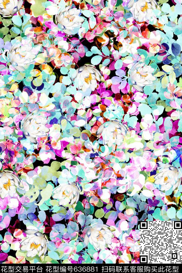 女装花卉碎花数码印花华亿平台下载（图片编号: 636881） - 瓦栏（Walan）
