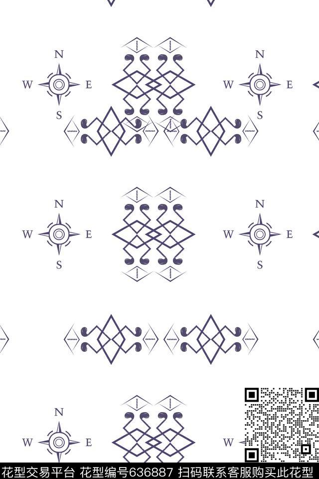 传统印花几何简约传统印花华亿平台下载（图片编号: 636887） - 瓦栏（Walan）