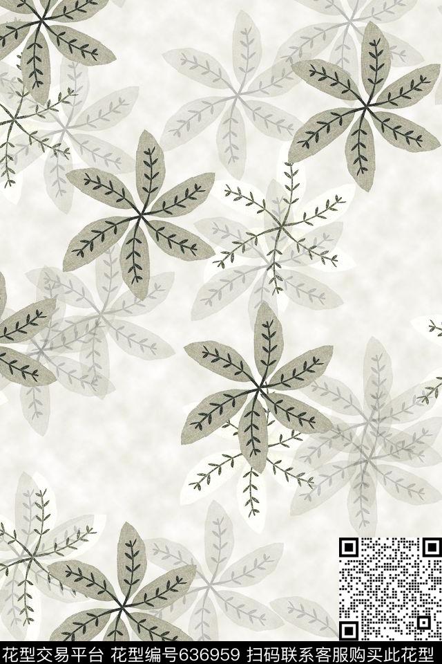 花朵花卉清新传统印花华亿平台下载（图片编号: 636959） - 瓦栏（Walan）