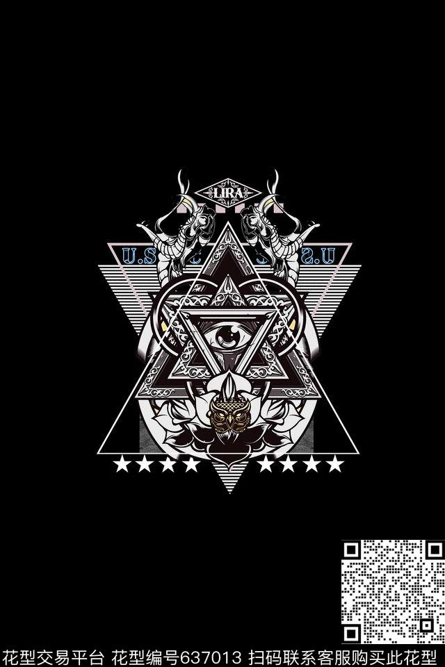 休闲风五角星2016男装T恤印花数码印花华亿平台下载（图片编号: 637013） - 瓦栏（Walan）