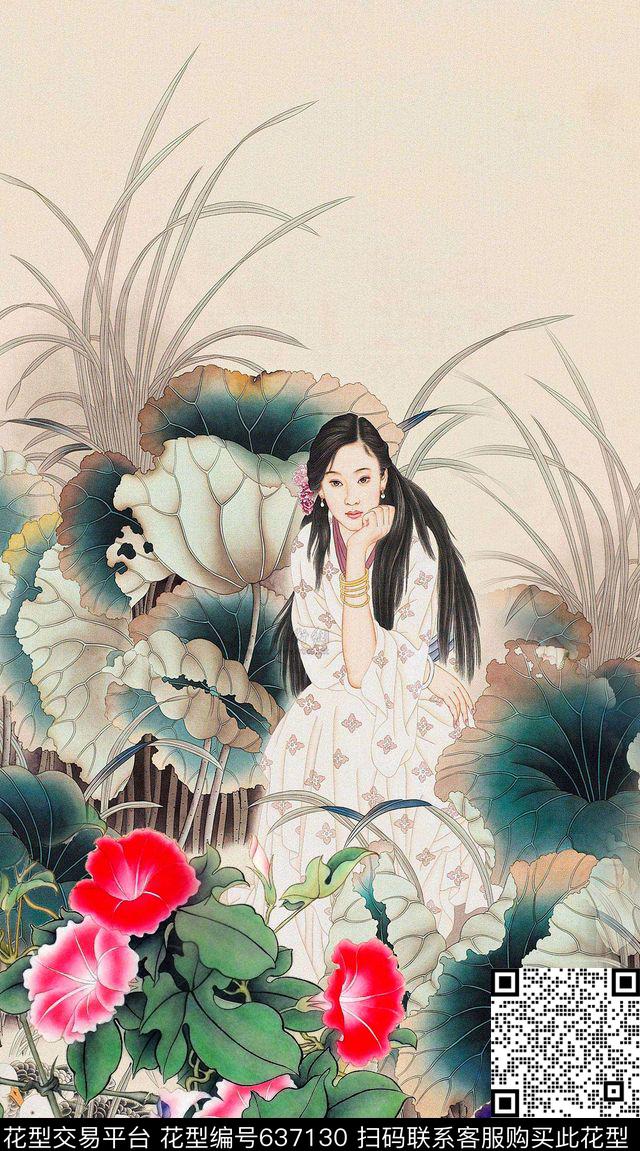 国画民族风中国风数码印花华亿平台下载（图片编号: 637130） - 瓦栏（Walan）