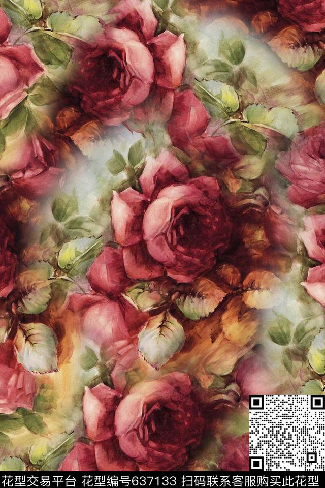 国画民族风中国风数码印花华亿平台下载（图片编号: 637133） - 瓦栏（Walan）