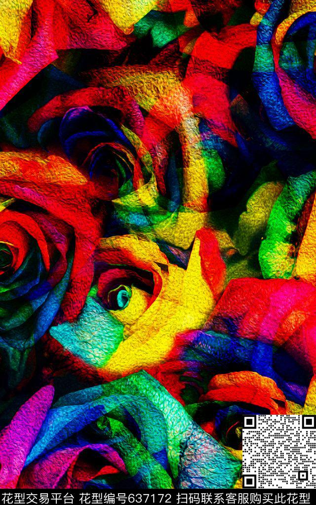 洋阳---花卉传统印花华亿平台下载（图片编号: 637172） - 瓦栏（Walan）