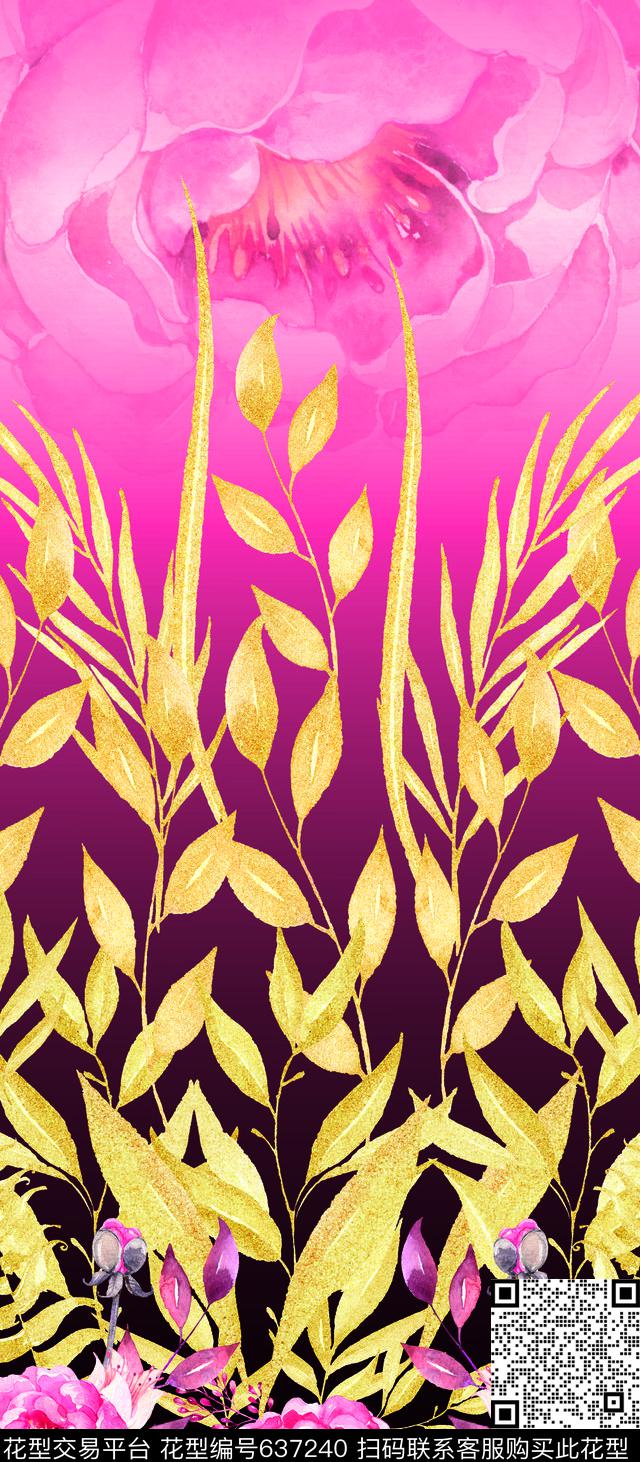 romantic2017flowers数码印花华亿平台下载（图片编号: 637240） - 瓦栏（Walan）