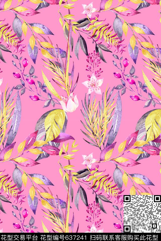 romantic2017watercolor数码印花华亿平台下载（图片编号: 637241） - 瓦栏（Walan）