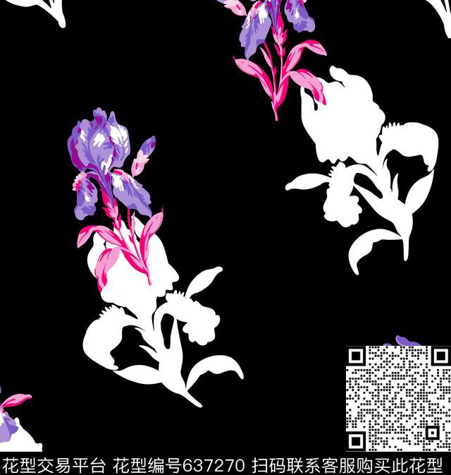 2017年春夏女装手绘花卉手绘华亿平台2017年春夏女装华亿平台花朵传统印花华亿平台下载（图片编号: 637270） - 瓦栏（Walan）