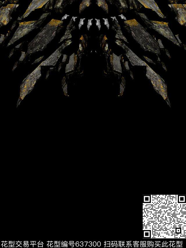 抽象岩石肌理潮牌男装定位花原创岩石石头卫衣t恤夹克数码印花华亿平台下载（图片编号: 637300） - 瓦栏（Walan）