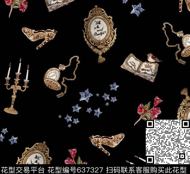 手表星星高跟鞋数码印花华亿平台下载（图片编号: 637327） - 瓦栏（Walan）