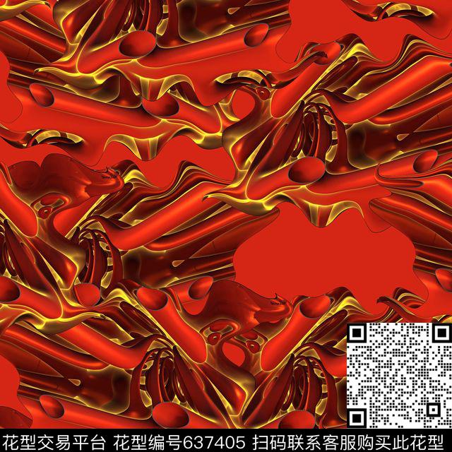 科技女装华亿平台秘密3.0【抽象形态】数码印花华亿平台下载（图片编号: 637405） - 瓦栏（Walan）