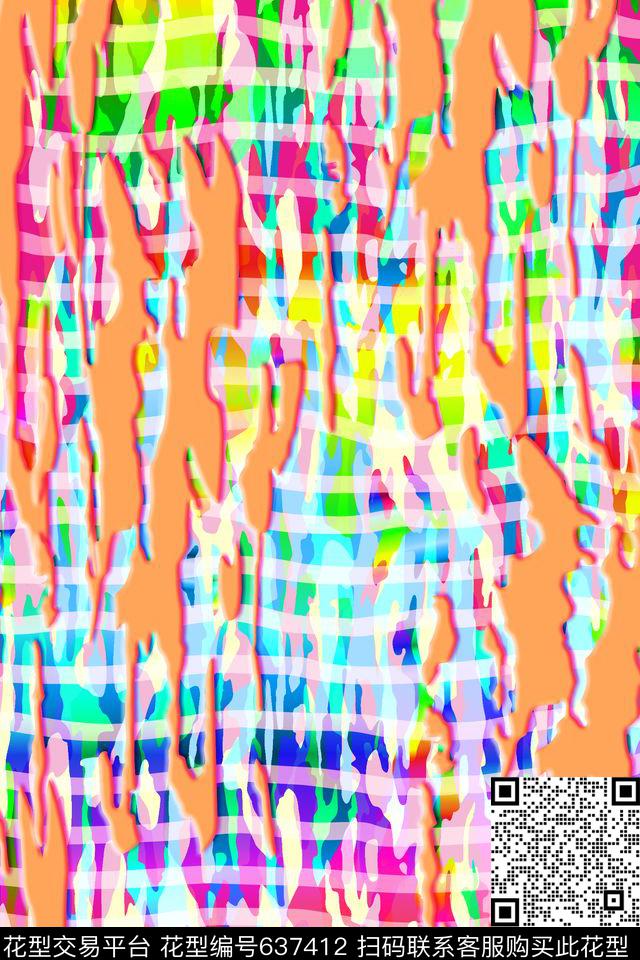 女装泳装几何数码印花华亿平台下载（图片编号: 637412） - 瓦栏（Walan）