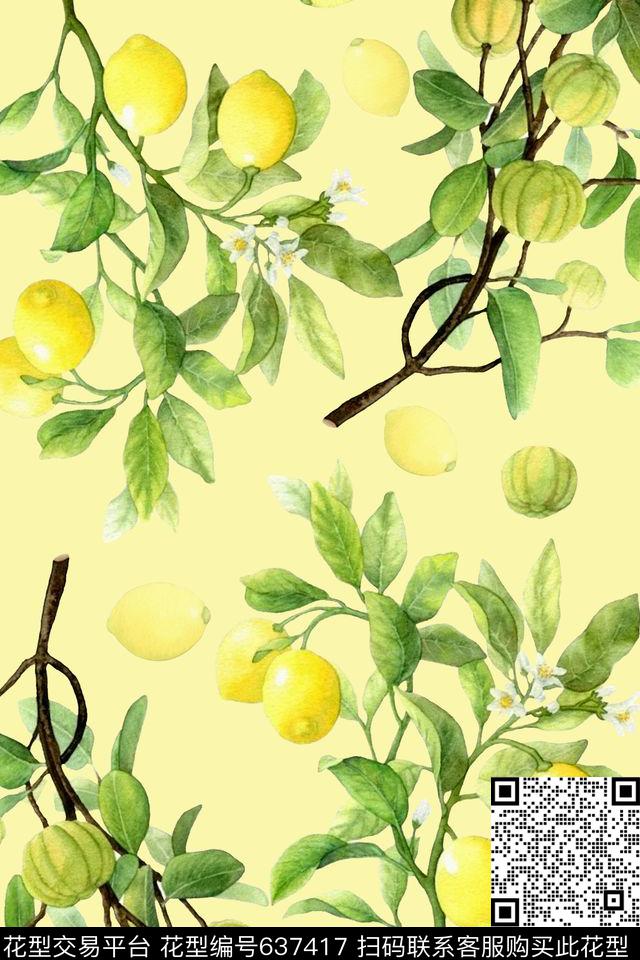 柠檬田园风女装数码印花华亿平台下载（图片编号: 637417） - 瓦栏（Walan）