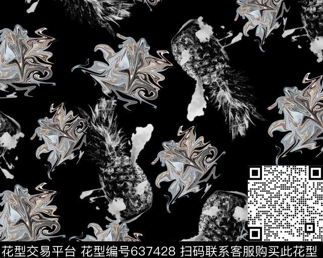 菠萝趣味男装夹克数码印花华亿平台下载（图片编号: 637428） - 瓦栏（Walan）