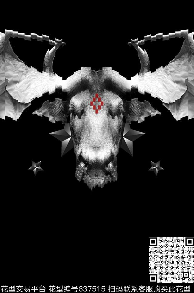骷髅头数码印花华亿平台下载（图片编号: 637515） - 瓦栏（Walan）