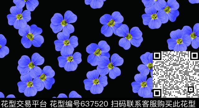 花瓣乱花花鸟集数码印花华亿平台下载（图片编号: 637520） - 瓦栏（Walan）