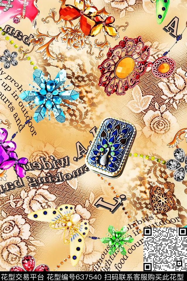 珠宝首饰项链数码印花华亿平台下载（图片编号: 637540） - 瓦栏（Walan）