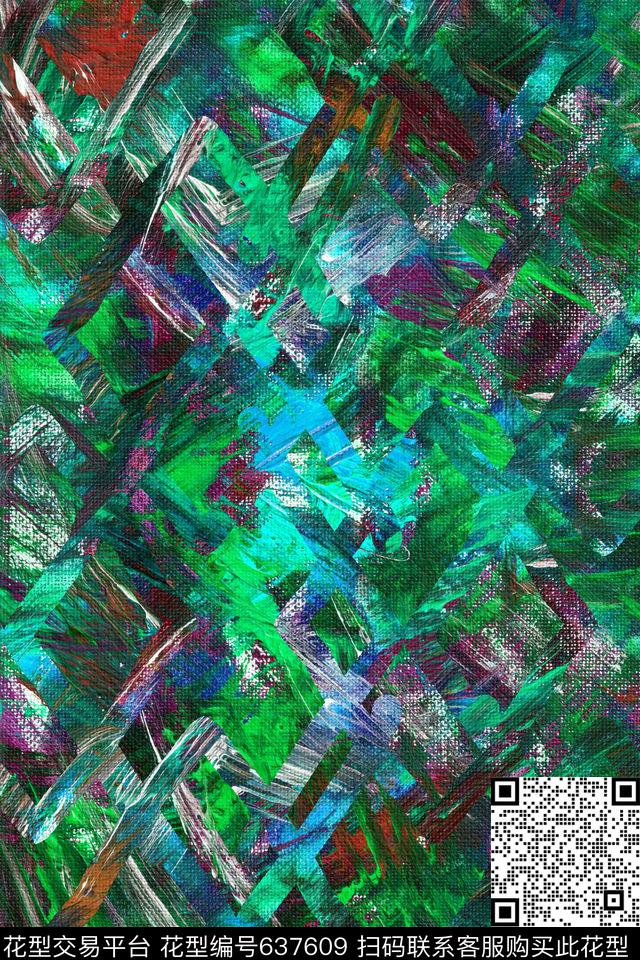 波浪条纹细条纹条纹笔触数码印花华亿平台下载（图片编号: 637609） - 瓦栏（Walan）