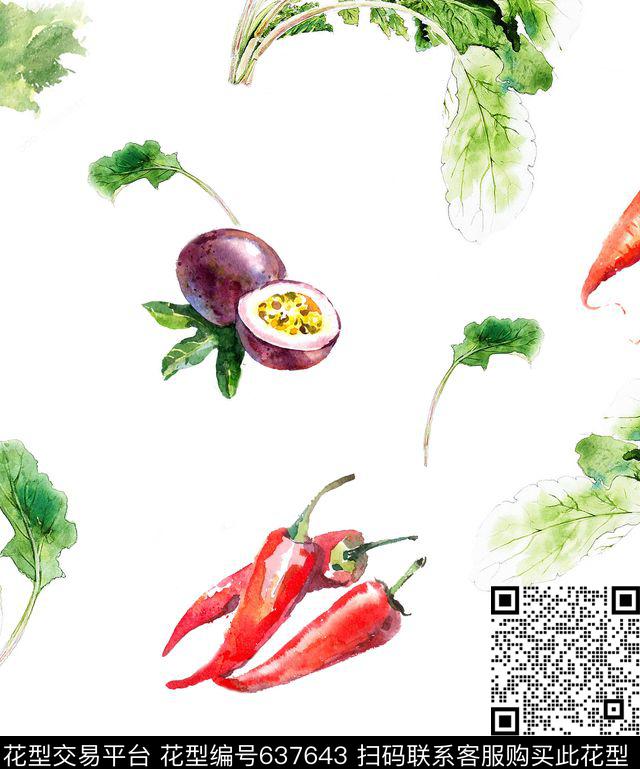 饮料香蕉柠檬数码印花华亿平台下载（图片编号: 637643） - 瓦栏（Walan）