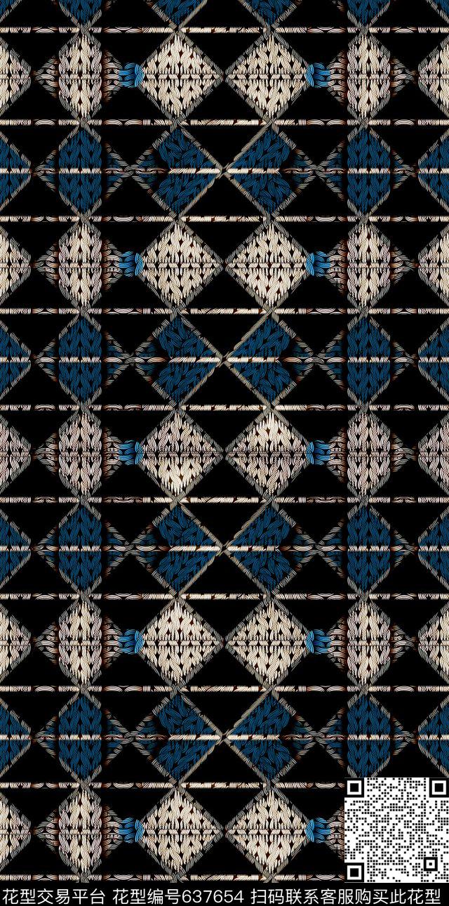 渐变苏格兰格格子数码印花华亿平台下载（图片编号: 637654） - 瓦栏（Walan）