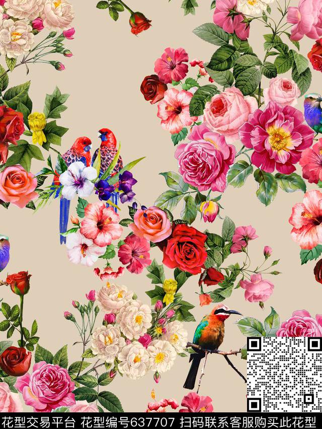 欧美大牌风佩斯利数码印花华亿平台下载（图片编号: 637707） - 瓦栏（Walan）