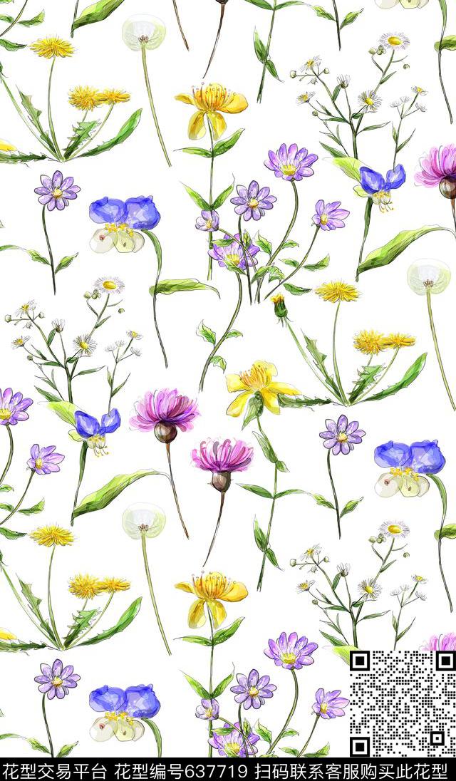 花朵花卉清新花卉传统印花华亿平台下载（图片编号: 637719） - 瓦栏（Walan）