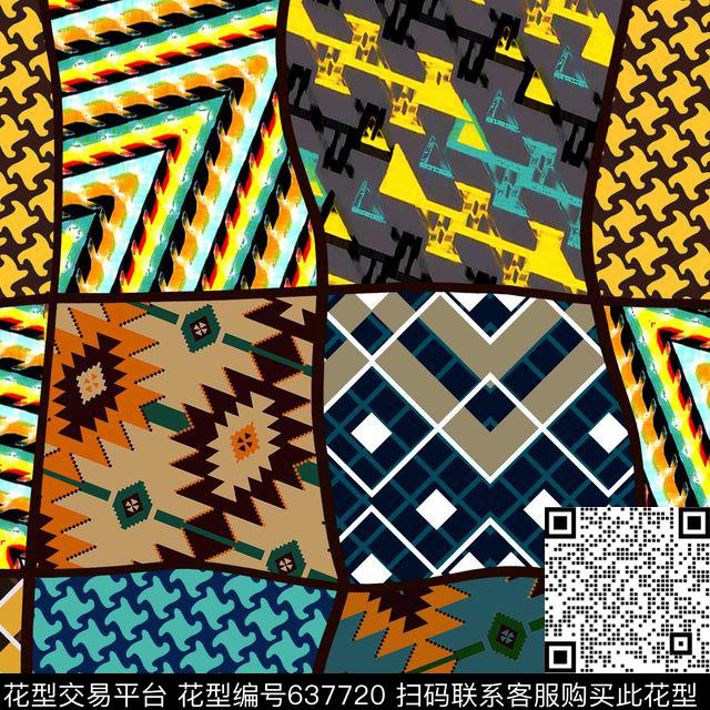 欧美大牌风佩斯利数码印花华亿平台下载（图片编号: 637720） - 瓦栏（Walan）