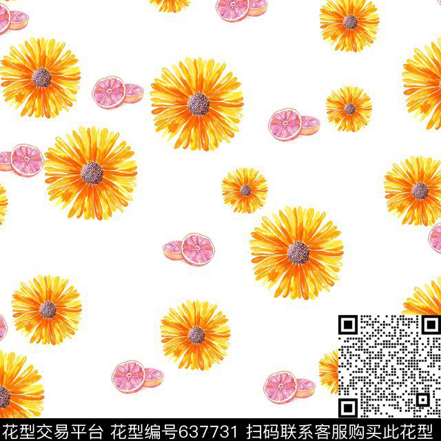 小碎花花朵花卉数码印花华亿平台下载（图片编号: 637731） - 瓦栏（Walan）