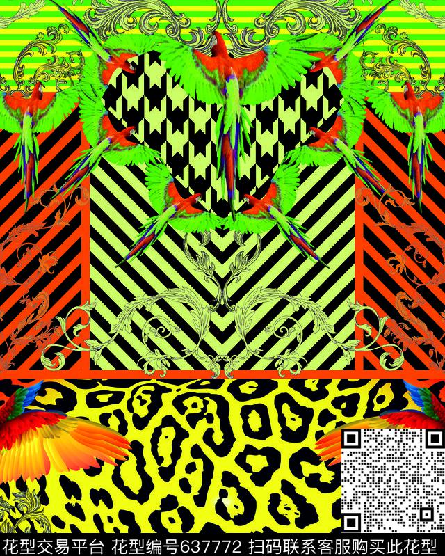 animalgeometricEuropean数码印花华亿平台下载（图片编号: 637772） - 瓦栏（Walan）