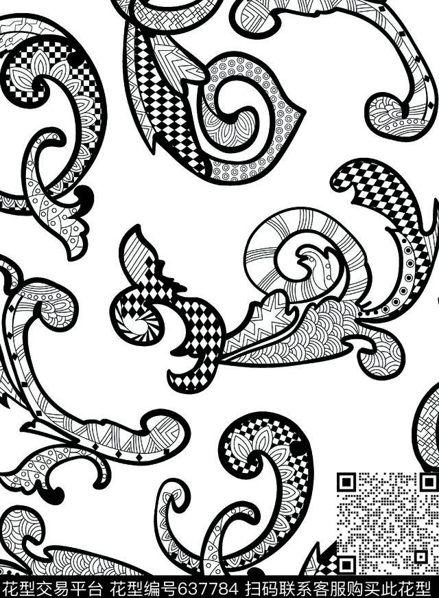 腰果花数码印花华亿平台下载（图片编号: 637784） - 瓦栏（Walan）