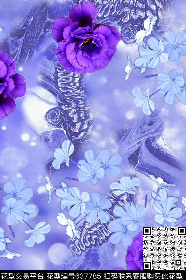 床品连衣裙花卉数码印花华亿平台下载（图片编号: 637785） - 瓦栏（Walan）
